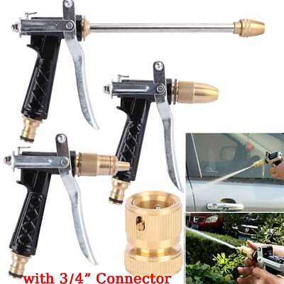 #ad High Pressure Water Spray Gun Metal Brass Nozzle Car Garden Lawn Wash Hose Pipe $16.19