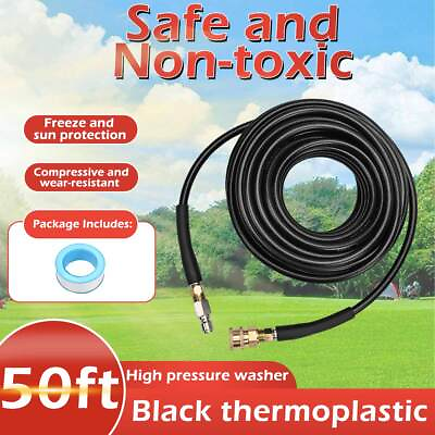 #ad 15M 5800PSI 1 4quot; Replacement High Pressure Power Washer Hose 3 8quot; Quick Connect $21.99