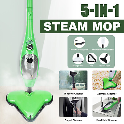 #ad Steam Mop Handheld Carpet Cleaner High Pressure Steamer Floor Cleaning 1300W USA $118.69
