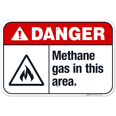 Methane Gas In This Area Sign ANSI Danger Sign $89.99