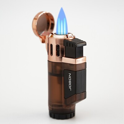 #ad Multipurpose Triple Jet Torch Gas Flame Lighter for Pipe Cigar Cigarette Gold $9.98