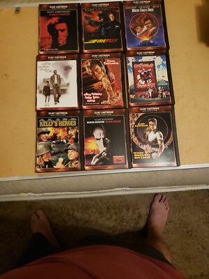#ad Lot Of 9 Clint Eastwood Collection Dvds Where Eagles Dare Tightrope Firefox $65.00
