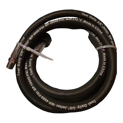 #ad Tool Dailyquot;10quot;ft 3 8quot; Jetter WP 4000psi BP 16000psi Max 212° Connector Hose NEW $19.04