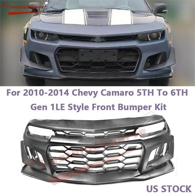 #ad Fit 10 14 Chevy Camaro 5TH to 2014 6TH Gen 1LE Style Front Bumper Conversion PP $650.00