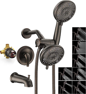 #ad Tub and Shower Faucet Set Dual Shower Head with Bathtub Faucet Set Single Hand $185.61