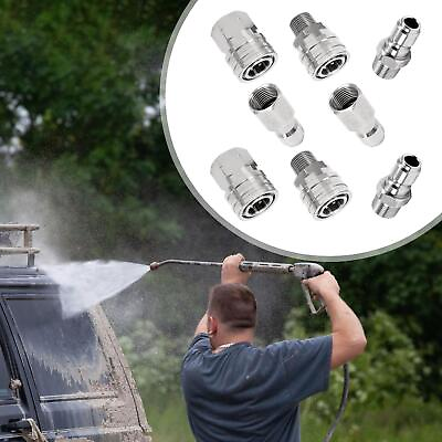 #ad 8Pcs Pressure Washer Adapter Set Pressure Washer Fittings $32.79