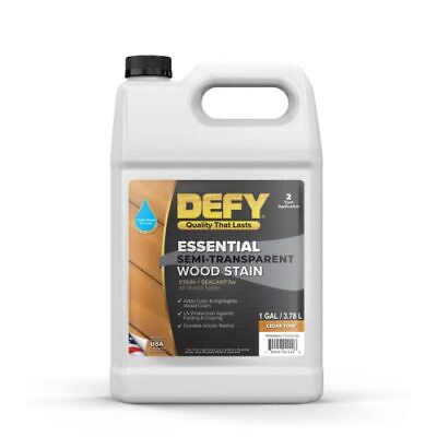 DEFY Essential Semi Transparent Exterior Deck Stain and Sealer One Day Deck... $50.53