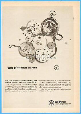 1966 ATamp;T Bell Telephone Husky Oil Co Cody Wyoming Data Communication Watch Ad #ad #ad $13.49