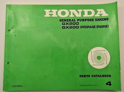 #ad #ad HONDA GX200 Parts Catalogue Book General Purpose engine Print Japan 2000 Vintage $32.99