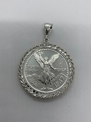 #ad Centenario 925 Sterling Silver 1oz Libertad Coin with 925 Sterling Silver Bezel $152.10