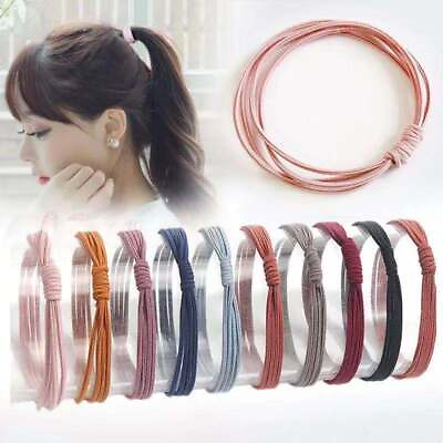 #ad 1PCS Three Layer High Elastic Ponytail Holder Hair Ties Scrunchie Rubber Bands C $0.99