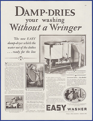 #ad Vintage 1928 EASY Washer Washing Machine Appliance Roaring 1920#x27;s Art Print Ad $11.21