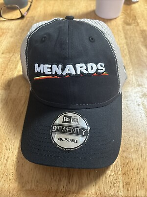 #ad Mens Menards Gibbs Racing Black amp; Tan ish gray Adjustable Hat NEW $10.00