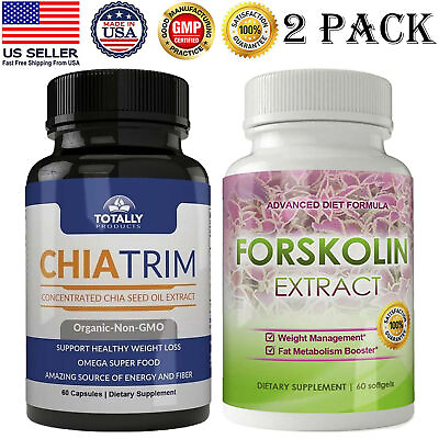 #ad Chia Seed Oil Weight Loss amp; Forskolin Extract Metabolism Booster Supplements $36.95