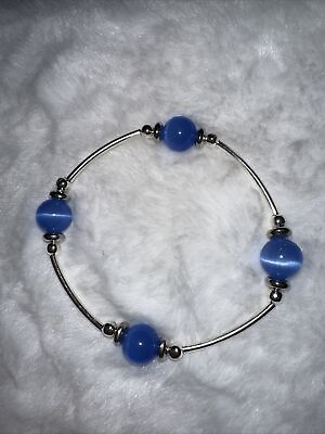 My Blessings Bracelet Blue 10mm Great Bridesmaid Gift #ad $14.00