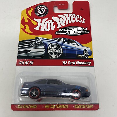 #ad 1992 Ford Mustang 1 64th Modern Classics Diecast 40th Anniversary Hot Wheels $119.99