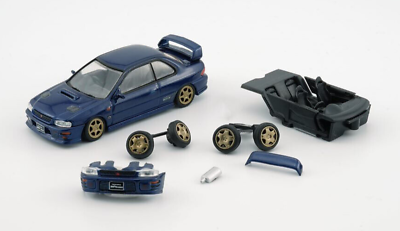 #ad BM Creations Subaru Impreza WRX Type R 3 6 Gen Blue LHD 1:64 Diecast Car $18.99