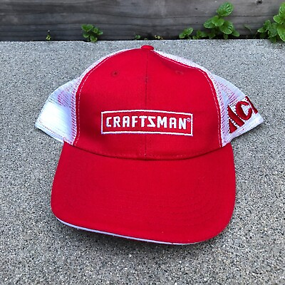 #ad ACE Craftsman Trucker Hat Men#x27;s Red Adjustable Cap $10.70