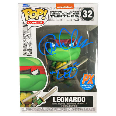 #ad CAM CLARKE SIGNED Funko POP TMNT Ninja Turtles #32 Leonardo Autographed JSA COA $169.99
