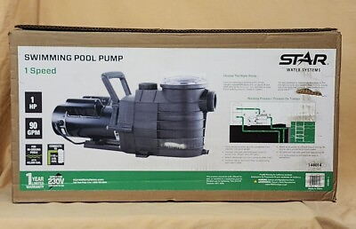 #ad Star Water Systems Swimming Pool Pump Single Speed For In Ground Pools 1HP NEW $299.00