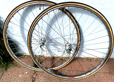 #ad Vintage 1st Gen DURA ACE Low Flange 120mm Wheel Set 700C Super Champion Tubular $139.99