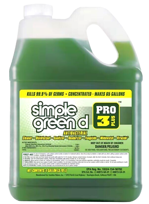 #ad Simple Green Pro 3 Plus Antibacterial Cleaner Concentrate Makes 65 Gallons $27.40