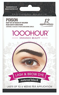 1000 Hour Eyelash amp; Brow Dye Kit Black 12 Applications #ad $8.89