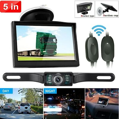 #ad 5quot; Backup Camera Wireless Car Rear View HD Parking System Night VisionMonitor $28.79
