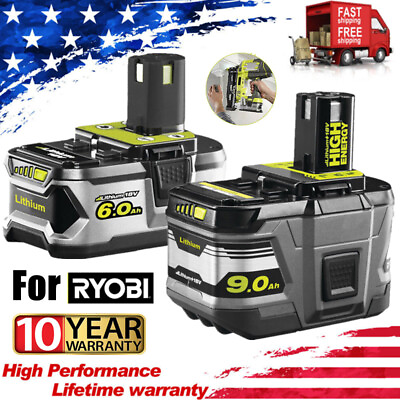 For RYOBI P108 18V 9.0AH 6.0Ah Battery 18Volt Lithium One Plus P107 Or Charger $52.24