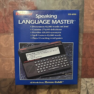 #ad Franklin Language Master 4000 In Original Retail Box $44.99