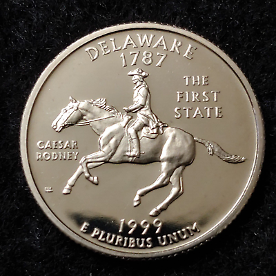 #ad 1999 S Delaware State Clad S Proof Quarter uncirculated $3.99
