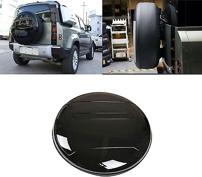 #ad Black Spare Tyre Tire Wheel Cover for LR Defender 90 110 130 2020 2023 2024 $279.00
