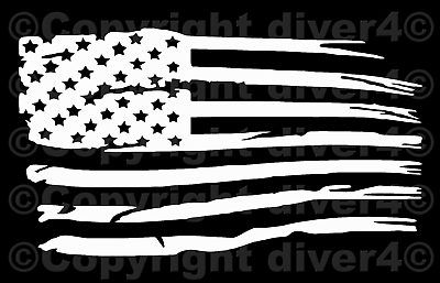#ad Distressed US Flag # 2 Car Window Bumper Sticker Decal US Seller $12.29