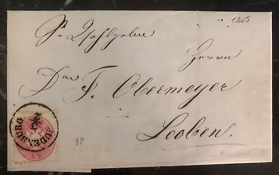 1865 Judenburg Austria Stampless Letter Cover To Leoben #ad $119.99