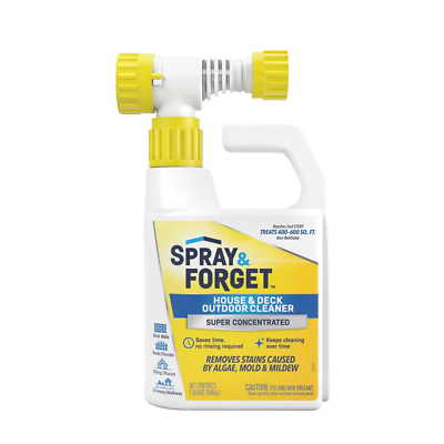 #ad 32 Oz. House amp; Deck Cleaner Outdoor Mold Remover w Hose End Sprayer Concentrated $23.25