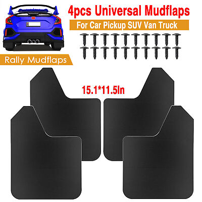 #ad 4x Black Universal Splash Guards Mud Flaps for Small Car Chevy Audi Front amp; Rear $18.99