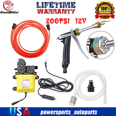 #ad 200PSI 12V Portable Intelligent Electric High Pressure Power Washer Dual Pump US $45.75