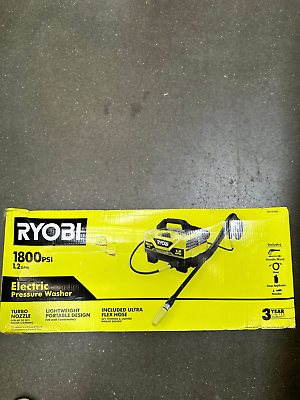 RYOBI 1800 PSI 1.2 GPM Cold Water Electric Pressure Washer sealed box $90.00