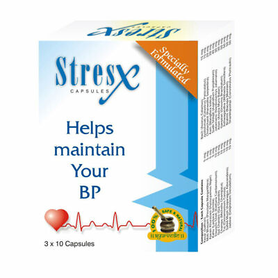 #ad STRESX AYURVEDIC CAPSULES TO CONTROL HYPERTENSION HIGH BLOOD PRESSURE 100%HERBAL $180.49