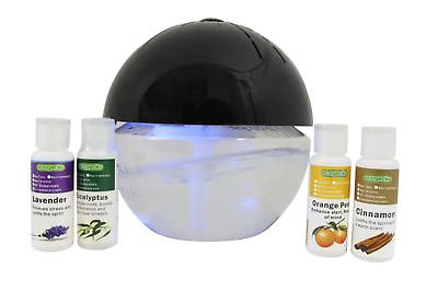 #ad EcoGecko Earth Globe Air Washer Revitalizer Oil Diffuser 4 oils Included $64.99
