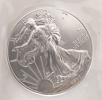 #ad 2012 Silver American Eagle 1 Troy Oz .999 Fine Silver sealed in plastic $33.95