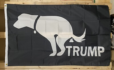 #ad Democrat Flag FREE SHIP Dog Poop On Donald Trump Joe Biden Blue USA Sign 3x5’ $19.95