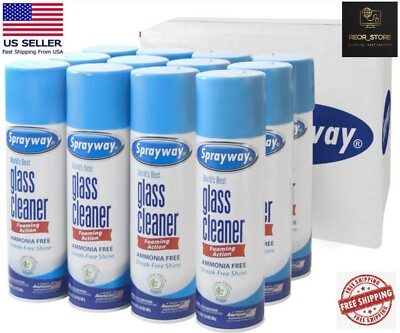 #ad 12 PACK Sprayway SW050 12 Glass Cleaner 19oz FREE SHIPPING $39.17