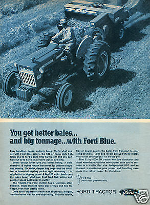 #ad #ad 1971 Print Ad of Ford Blue 4000 amp; 542 Baler Farm Tractor $9.99