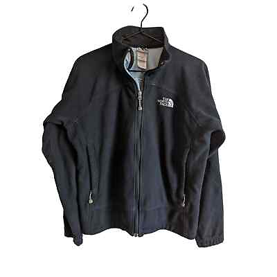 #ad The North Face Womens Sz M Zip Up Fleece Jacket Classic Black $16.20