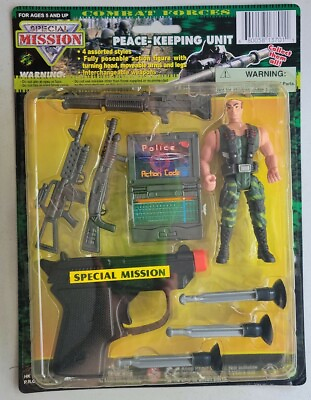 #ad NEW COMBAT FORCE SPECIAL MISSION PEACE KEEPING UNIT FIGURE WITH DART GUN E36 $29.99