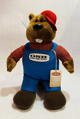 #ad Orchard Supply Hardware OSH 16 Beaver Plush Stuffed Animal Lumberjack W TAG RARE $55.25
