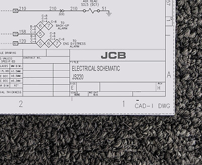 #ad JCB Excavator JS220 Electrical Wiring Diagram Manual $209.30