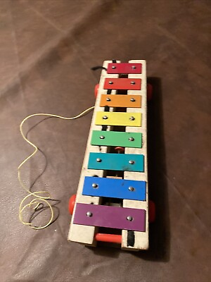 Vintage Fisher Price Pull a Tune Xylophone No Sticks String Attached #ad #ad $11.19