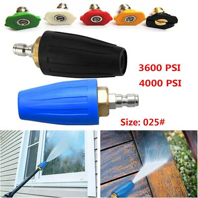#ad High Pressure Washer Turbo Spray Nozzle Tips Variety Degree 1 4quot; Quick Connect $8.27